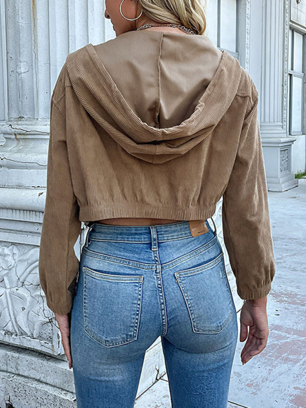 Hooded Corduroy Jacket