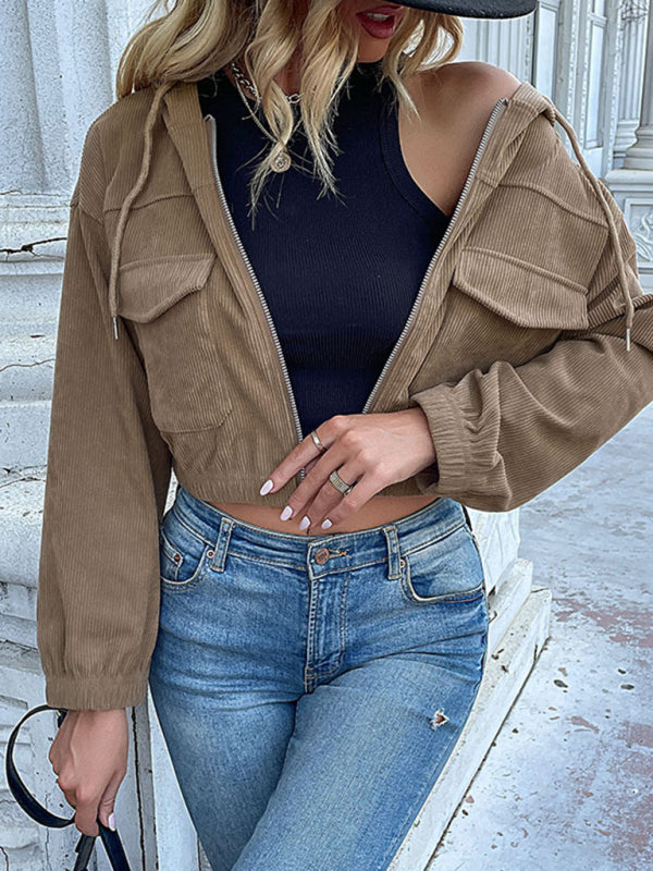 Hooded Corduroy Jacket