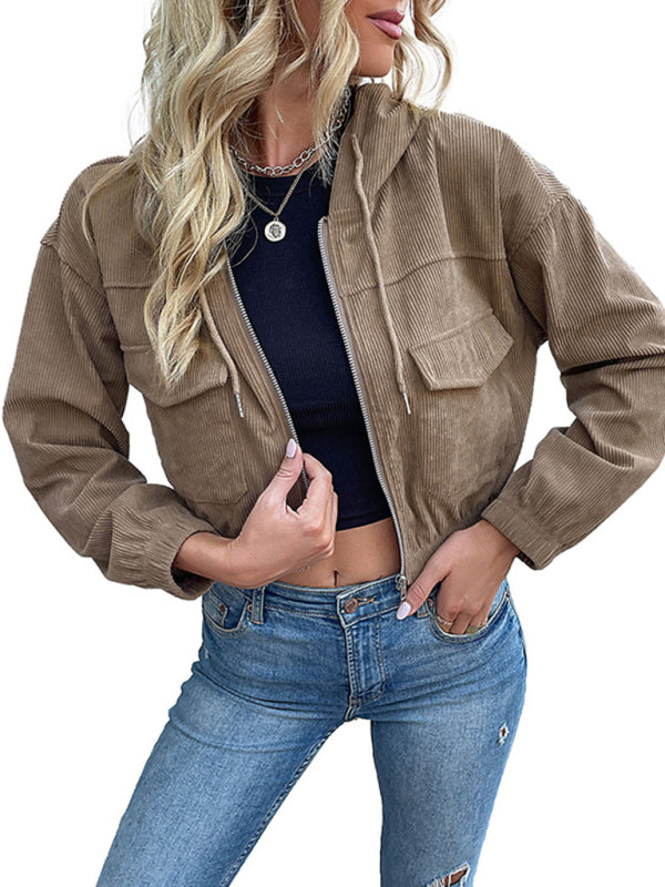 Hooded Corduroy Jacket