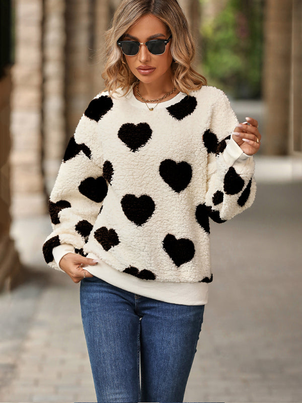 Love Heart Pullover Sweatshirt