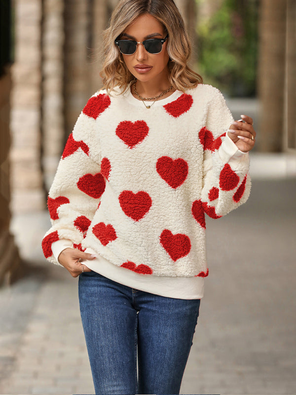 Love Heart Pullover Sweatshirt