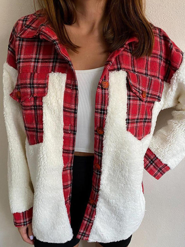 Women’s Leopard Fleece Button-Up Jacket