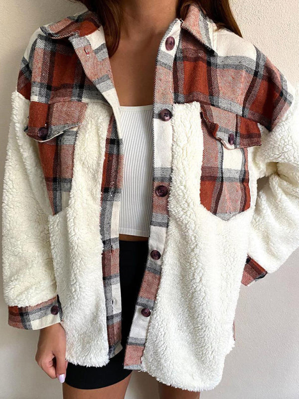 Women’s Leopard Fleece Button-Up Jacket