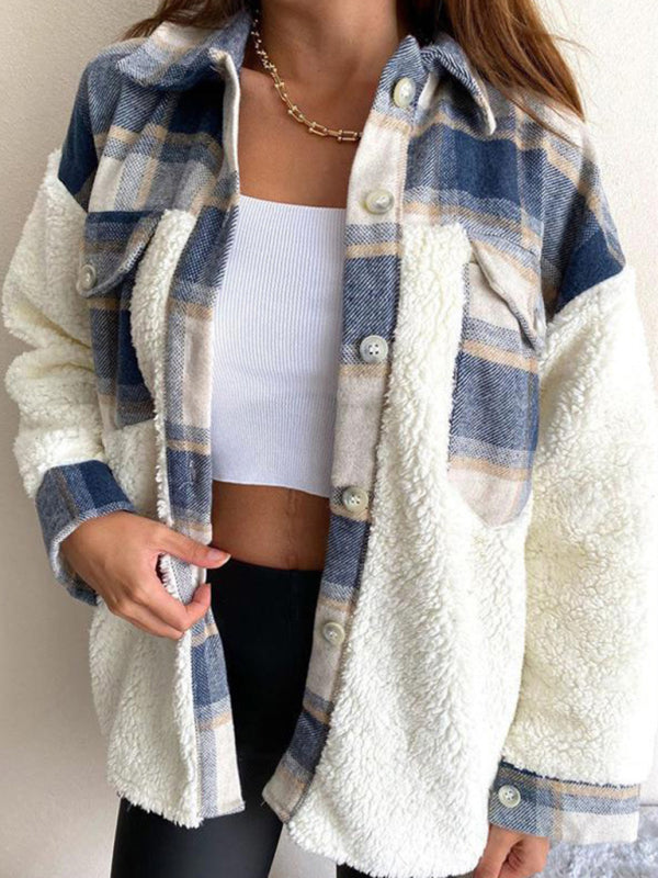 Women’s Leopard Fleece Button-Up Jacket