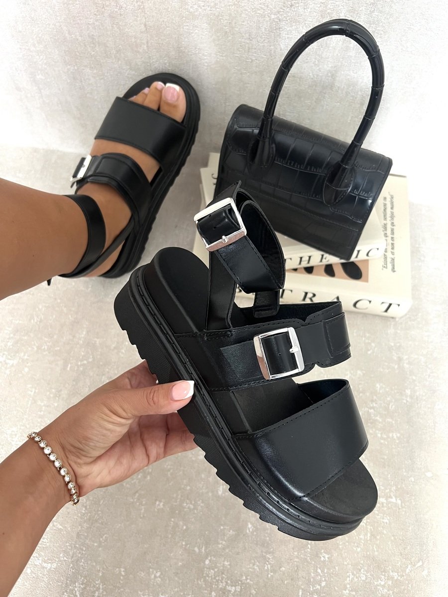 Lily Chunky Buckle Strap Platform Sandals