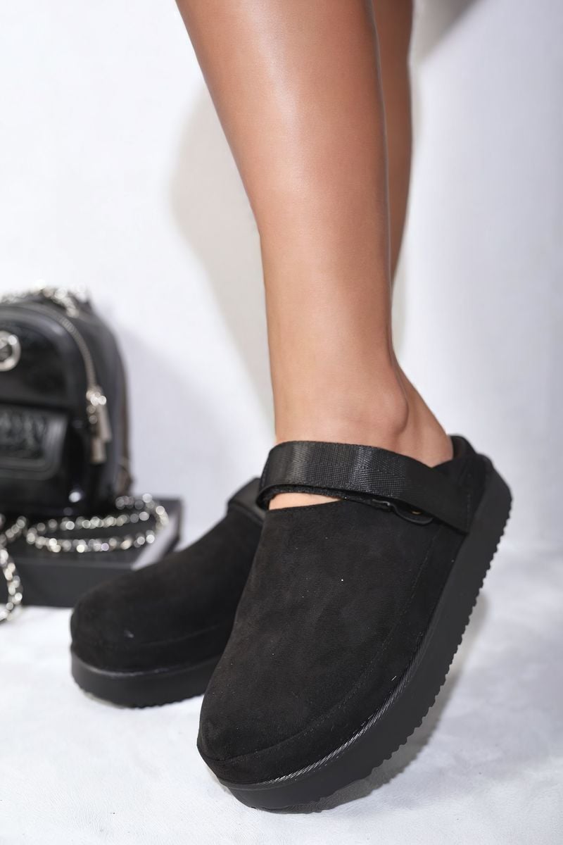Chunky Slingback Closed Toe Clogs