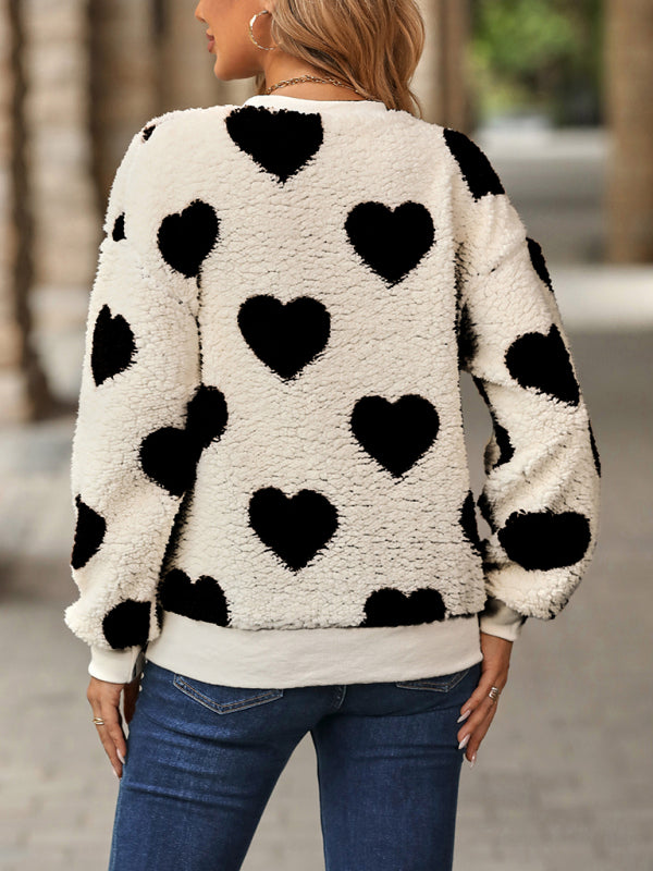 Love Heart Pullover Sweatshirt