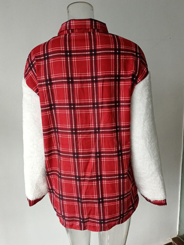 Women’s Leopard Fleece Button-Up Jacket